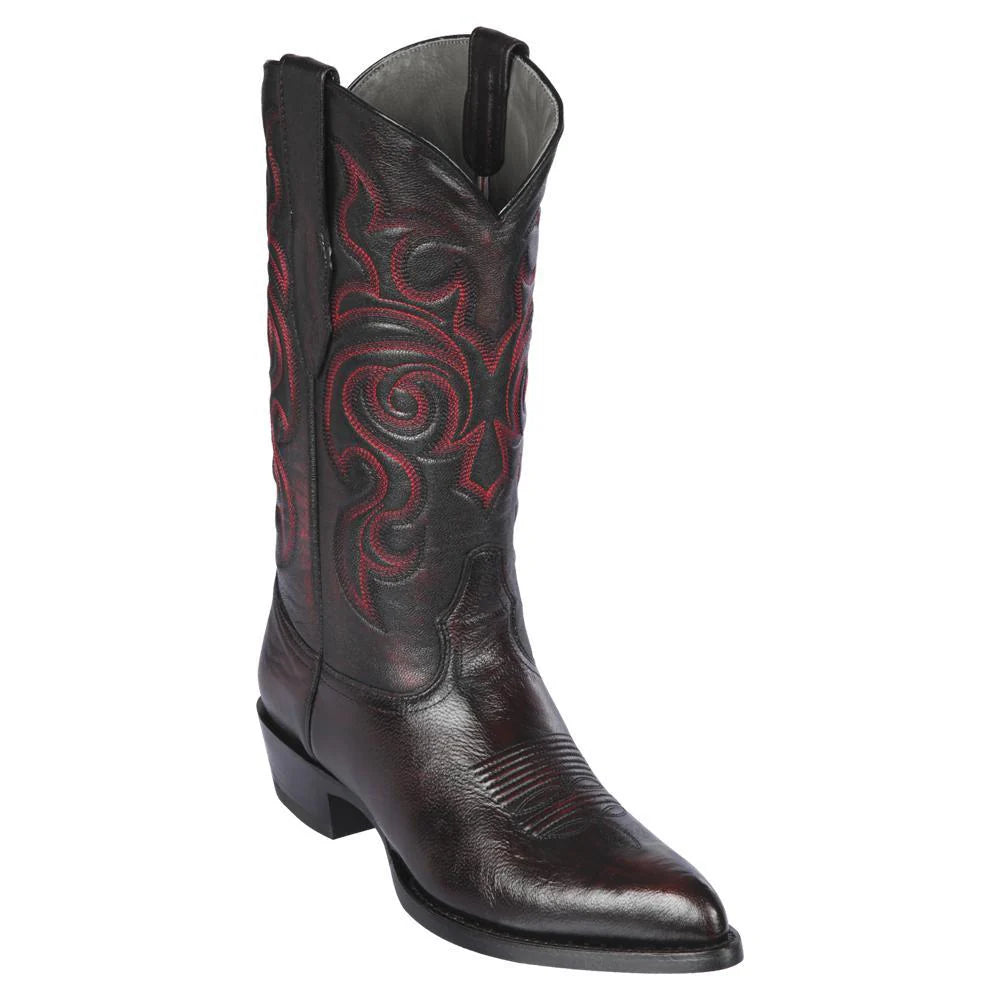 Cowboy boots with turquoise leather styleLos Altos 999218 Men's Black Cherry Genuine Goat J Toe Cowboy Boots