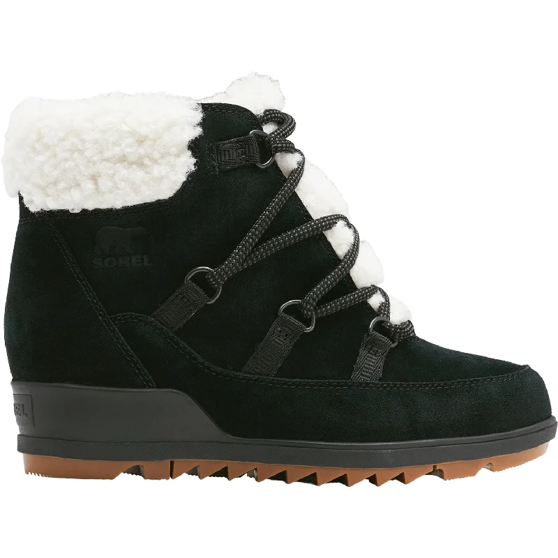 Booties for outdoor cozinessWomen's Sorel Evie Cozy Lace Black Jet Suede