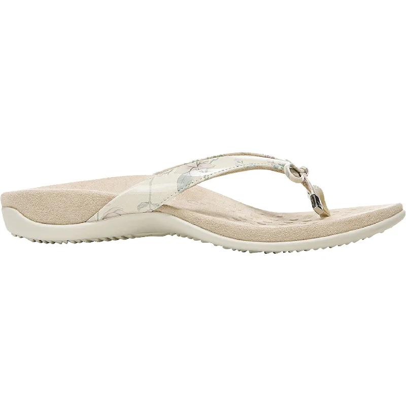 Sandals for muddy heels-Women's Vionic Bella II Cream Botanical Synthetic