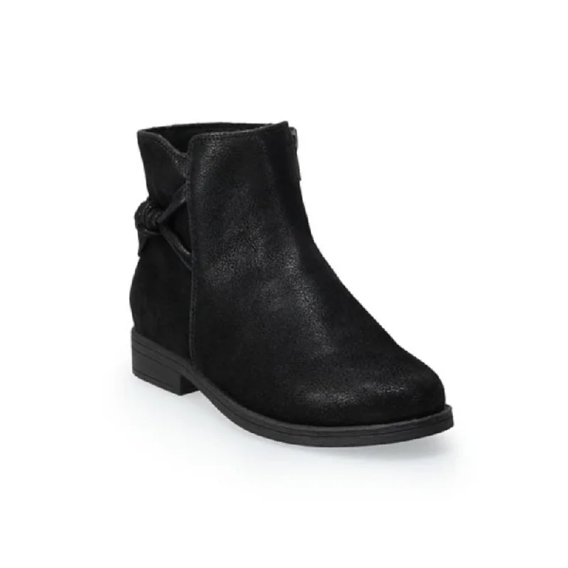 Ankle boots for trendy vibes-Valencia Imports (Rachel Shoes) Big Girls Fae Ankle Boot w/ Zip Black