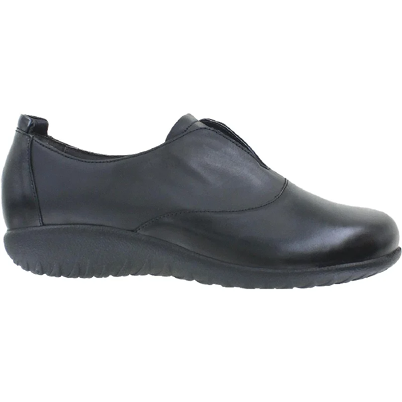 Casual shoes for casual leaders-Women's Naot Karo Black Madras/Jet Black Leather