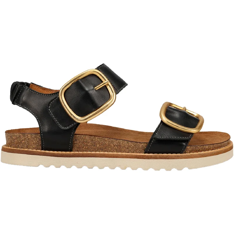 Sandals for muddy soles-Women's Taos On The Double Black Leather