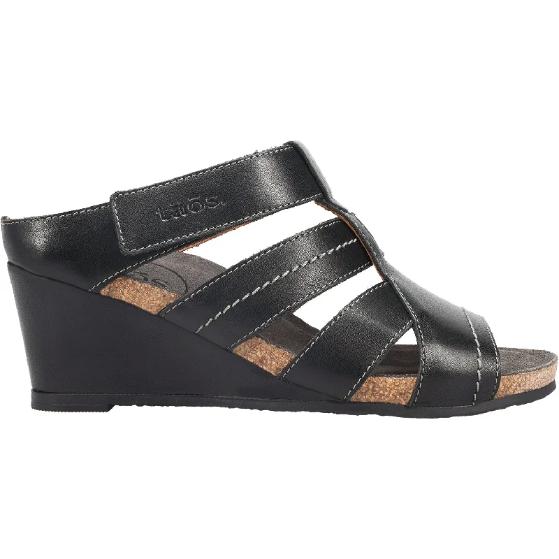 Sandals for wet soles-Women's Taos Lydia Black Leather