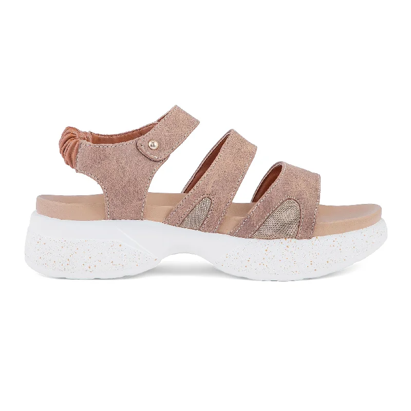 Sandals for beach soles-Beige Formal Sandal PU0348