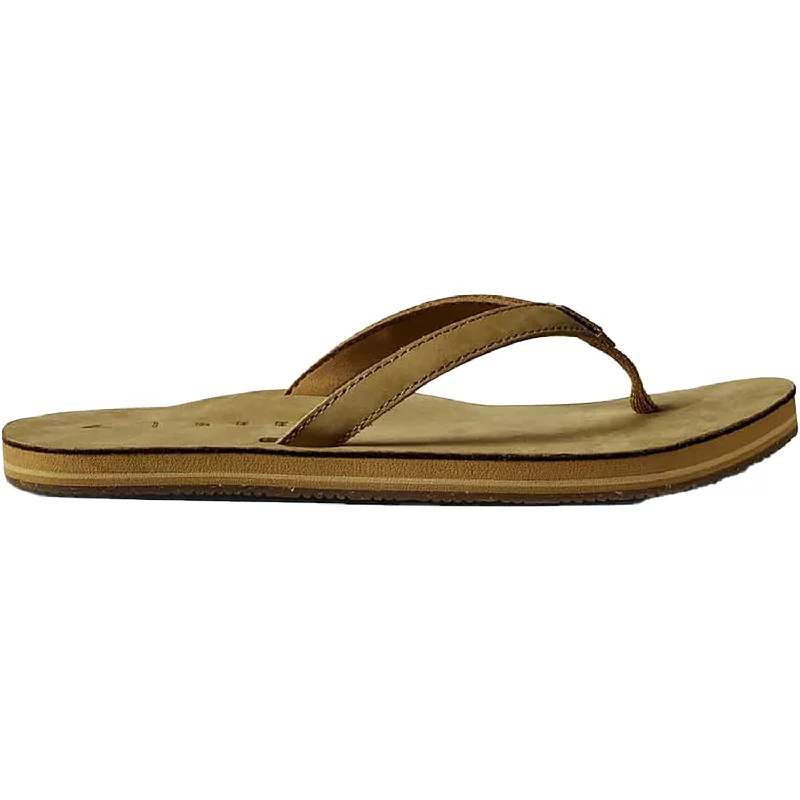 Sandals with soft soles-Women's Reef Solana Tan Leather