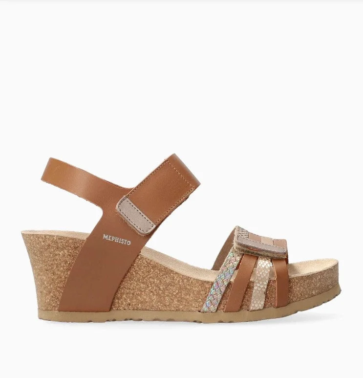 Sandals for warm soles-Women's Mephisto Lucia Camel