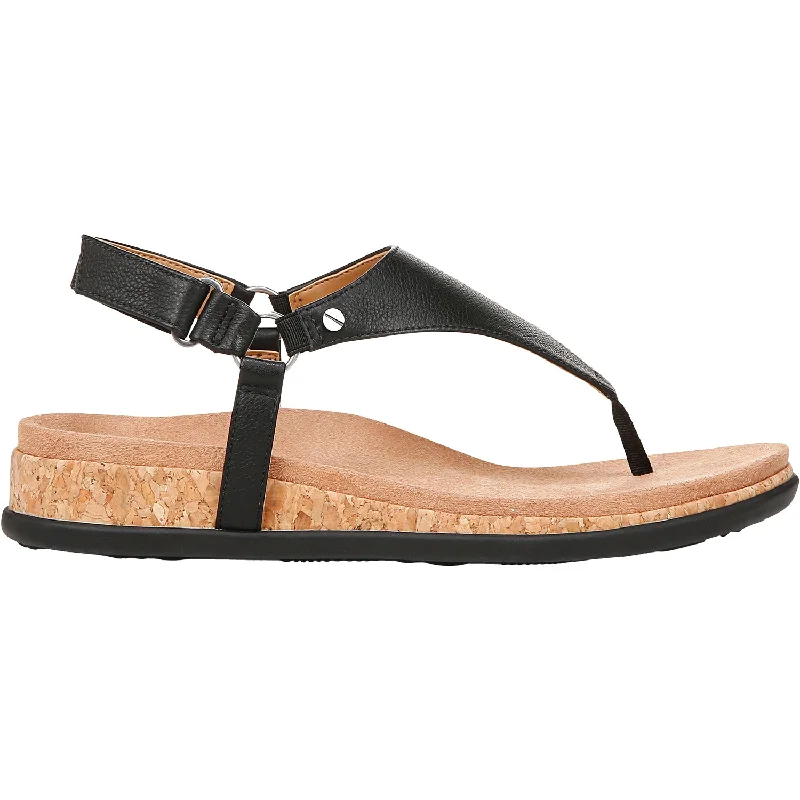 Sandals for warm soles-Women's Vionic Kirra II Black Leather