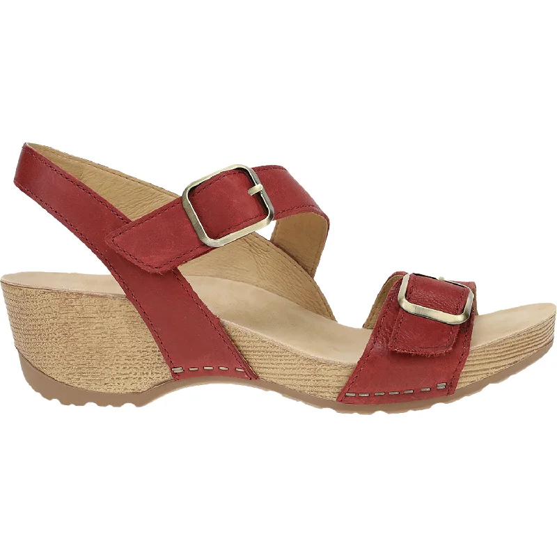 Sandals with durable heels-Women's Dansko Trinity Cayenne Burnished Nubuck