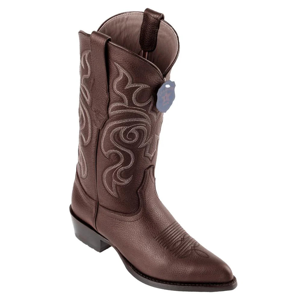 Cowboy boots with leather fringe bootsLos Altos 992707 Men's Brown Genuine Grisly J Toe Cowboy Boots