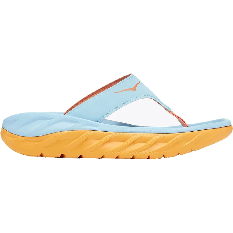 Sandals for summer soles-Women's Hoka Ora Recovery Flip Summer Song/Amber Yellow Fabric