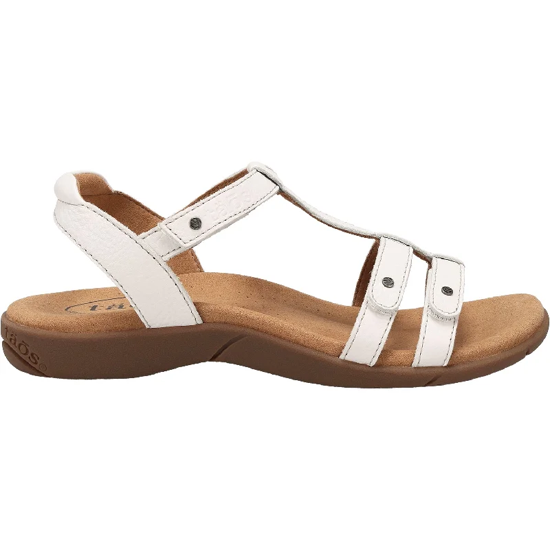 Sandals with bright comfort-Women's Taos Trophy 2 White Leather