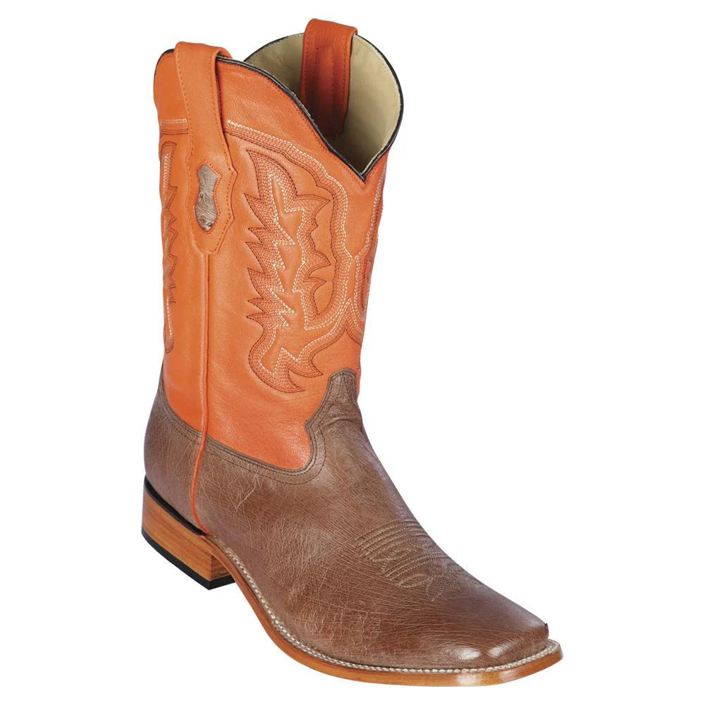 Cowboy boots for western cowboy fansLos Altos 8279772 Men's Mocha Genuine Smooth Ostrich Wide Square Toe Cowboy Boots