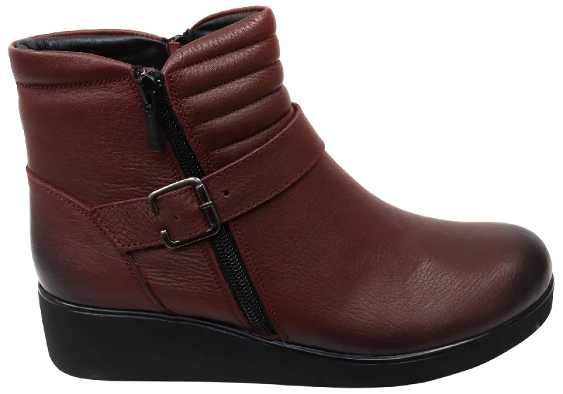 Ankle boots with quick studs-Orizonte Linger Womens European Comfortable Leather Ankle Boots