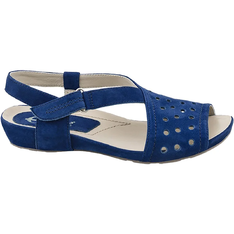 Sandals with bright heels-Women's Earth Razzoli Royal Blue Nubuck