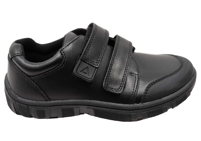 Harrison Dawson Kids Leather Adjustable Strap School Shoes