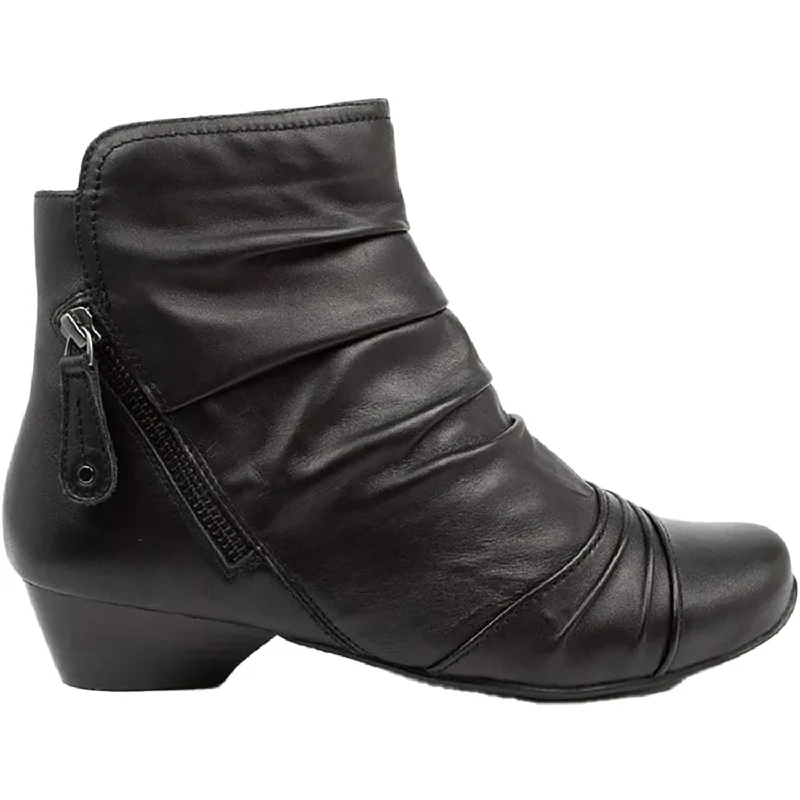 Booties for cozy eveningsWomen's Ziera Camryn Wide Black Leather