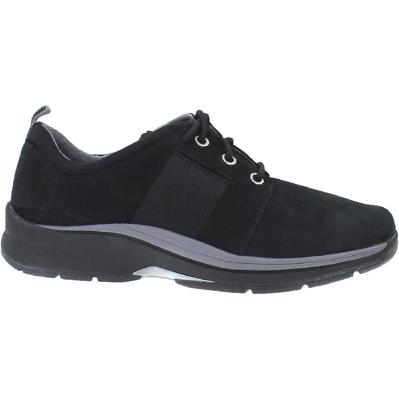 Casual shoes for casual lookers-Women's Aravon Pyper Plaintoe Black Nubuck