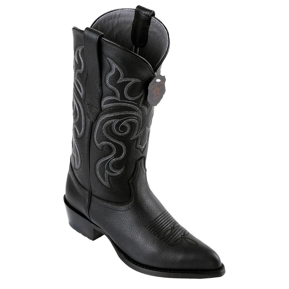 Cowboy boots for western party styleLos Altos 992705 Men's Black Genuine Grisly J Toe Cowboy Boots