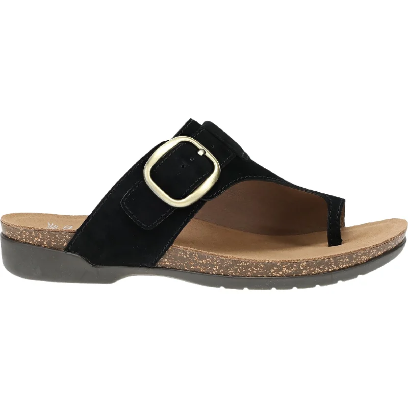 Sandals for daily heels-Women's Dansko Rylee Black Suede