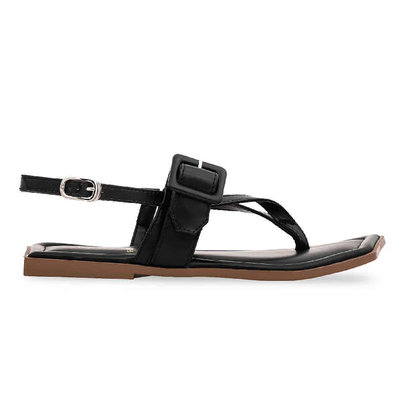 Sandals for sunny comfort-Black Formal Sandal FR5297