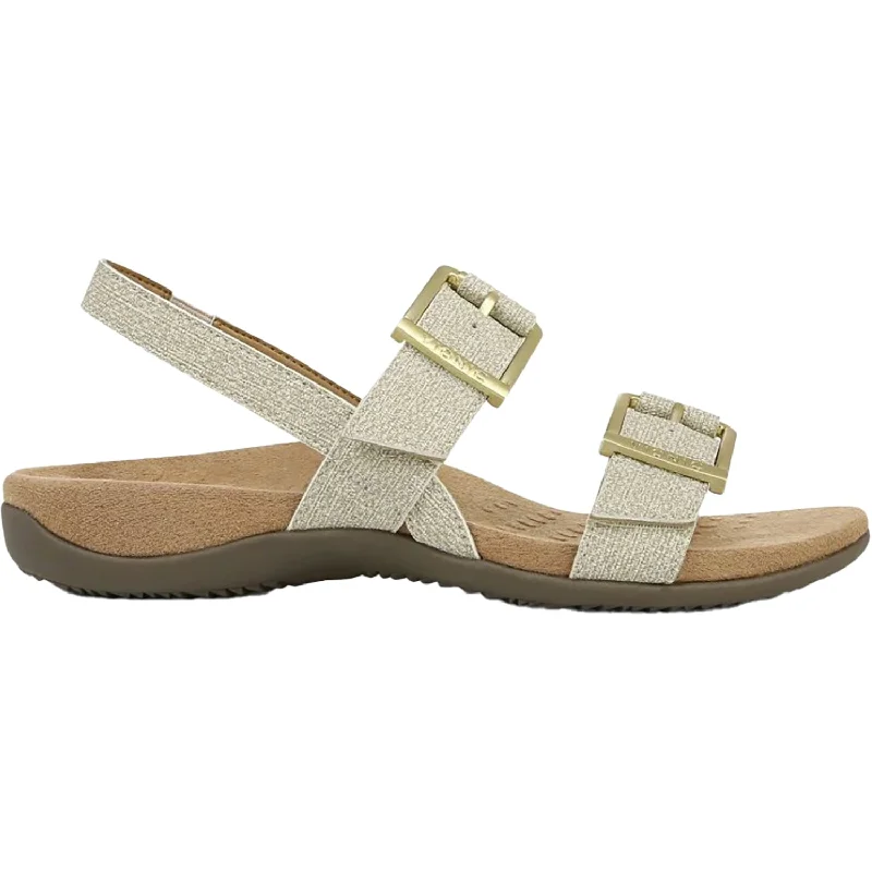 Sandals for rugged heels-Women's Vionic Reese Oatmeal Denim Synthetic