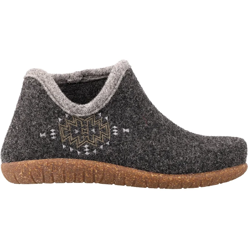 Booties for foot soothingWomen's Taos Woolside Charcoal Wool