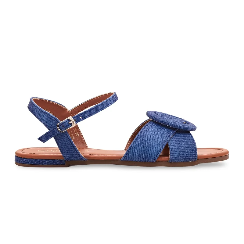 Sandals for rugged comfort-Blue Formal Sandal FR5182