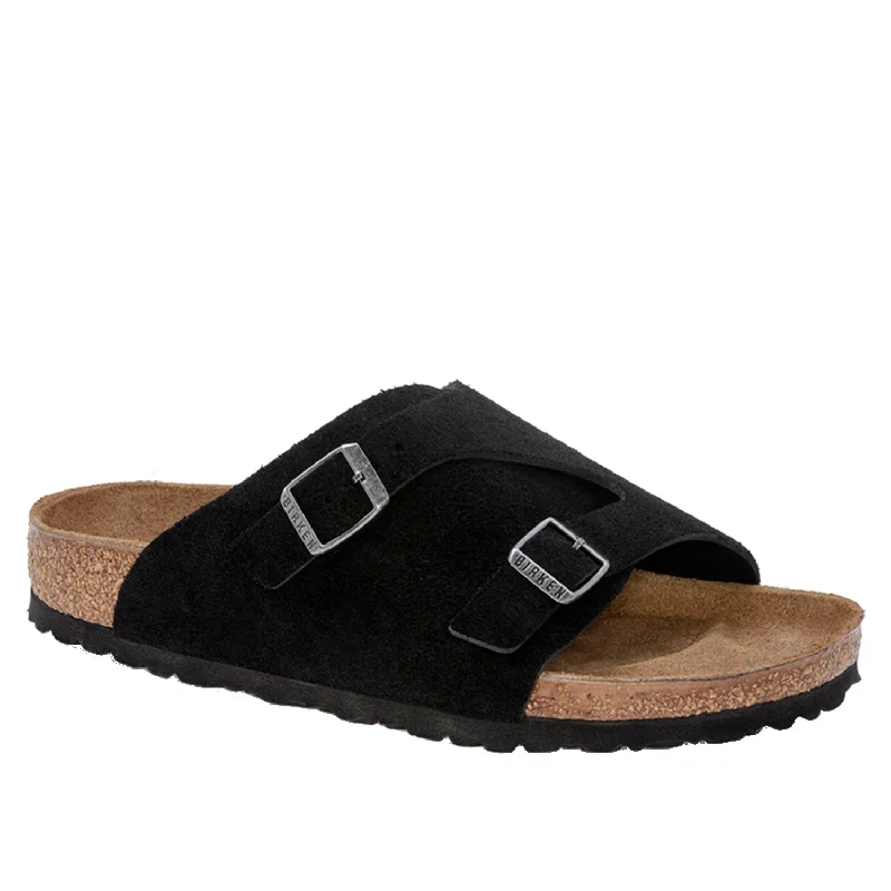 Sandals with cool heels-Women's Birkenstock Zurich Black Suede