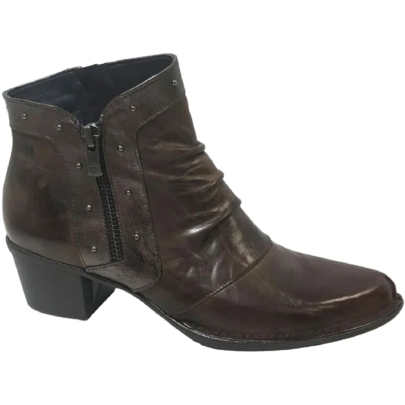 Booties with trendy heelsWomen's Dorking Dalma D8622 Brown Leather