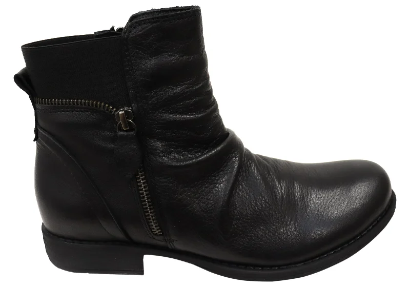 Ankle boots with durable edges-Cabello Comfort Isken Womens European Comfortable Leather Ankle Boots