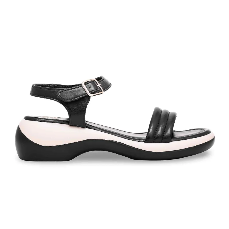 Sandals for daily hikes-Black Formal Sandal PU0301