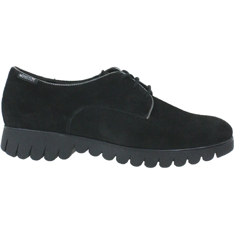 Casual shoes for casual plotters-Women's Mephisto Loreen Black Bucksoft Nubuck