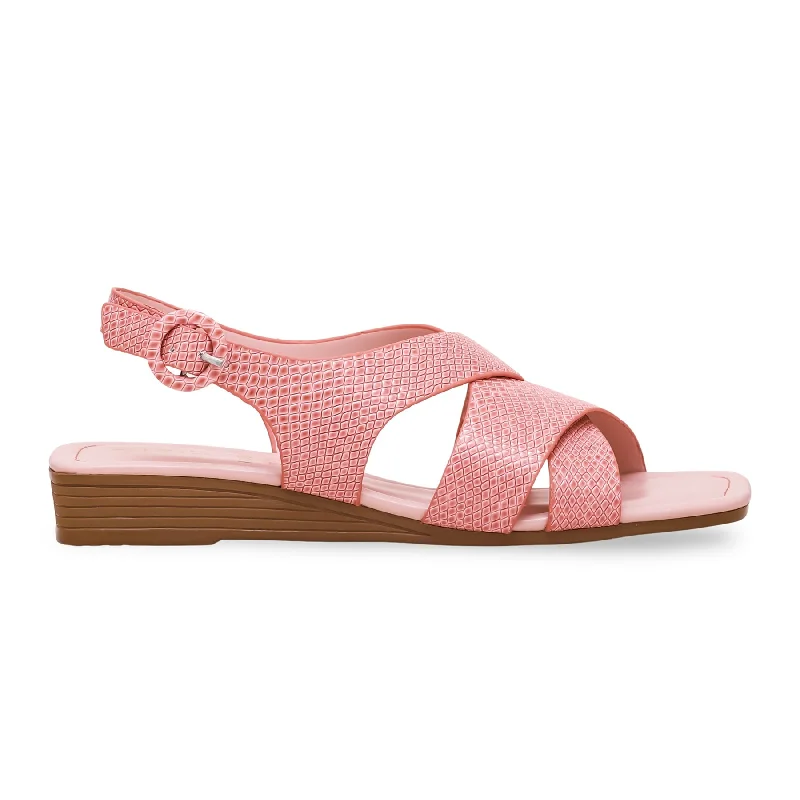 Sandals with plush soles-Pink Formal Sandal FR5288