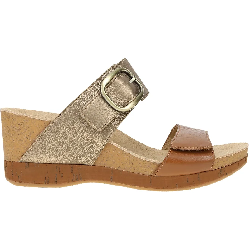 Sandals for sunny comfort-Women's Dansko Shannon Gold/Tan Leather