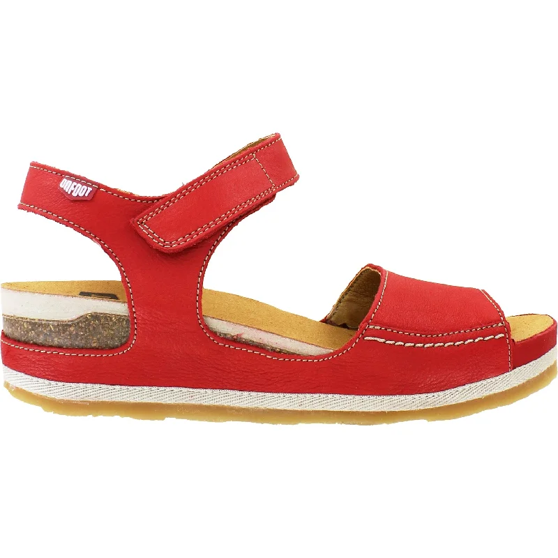 Sandals with cool soles-Women's On Foot Cynara 203 Tucson Red Leather