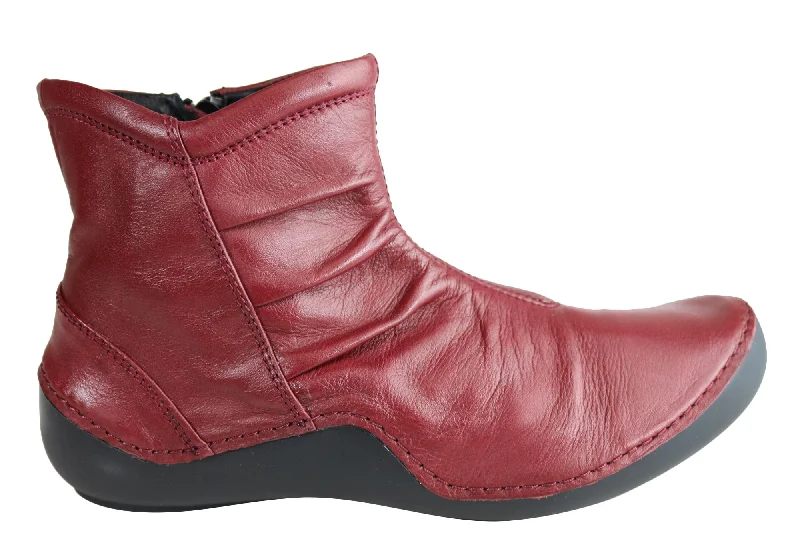 Ankle boots for daily comfort-Orizonte Cidar Womens European Comfortable Soft Leather Ankle Boots