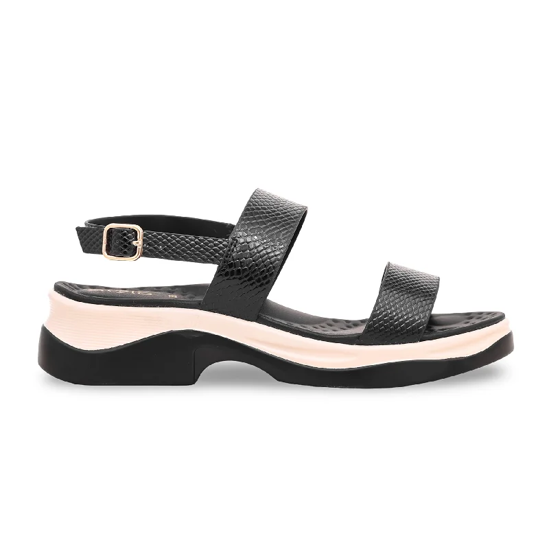 Sandals for muddy comfort-Black Formal Sandal PU0164