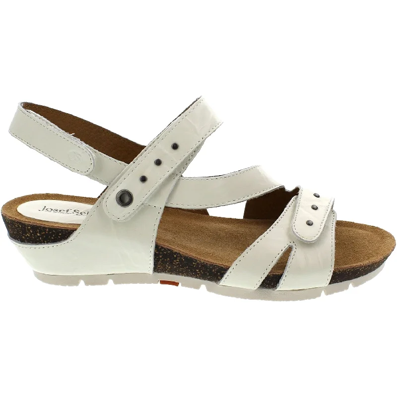 Sandals with trendy soles-Women's Josef Seibel Hailey 33 White Leather