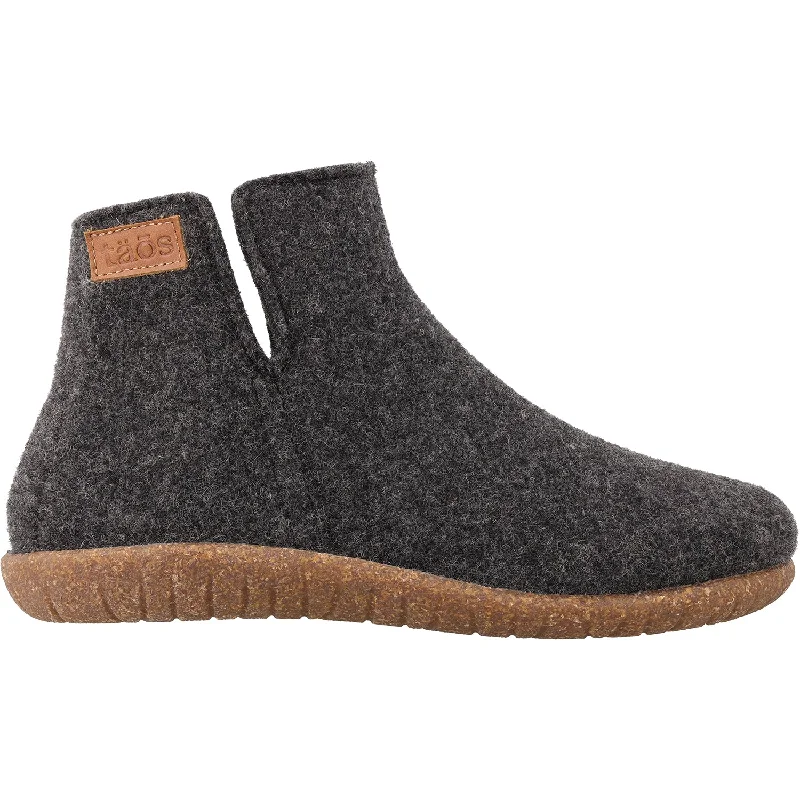 Booties with trendy treadUnisex Taos Good Wool Charcoal Wool