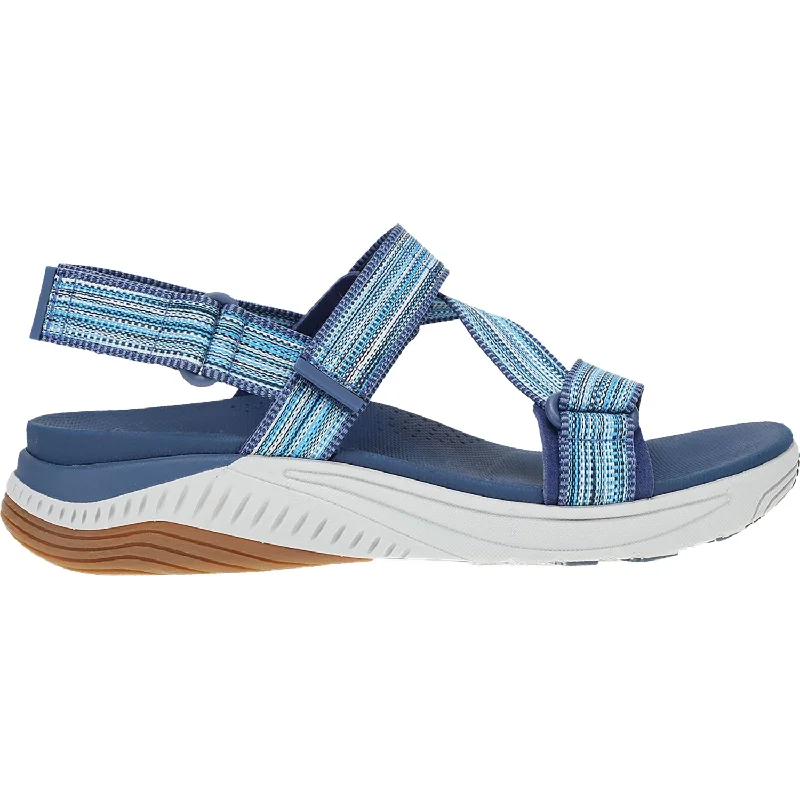 Sandals with plush heels-Women's Dansko Rayna Blue Multi Webbing Synthetic