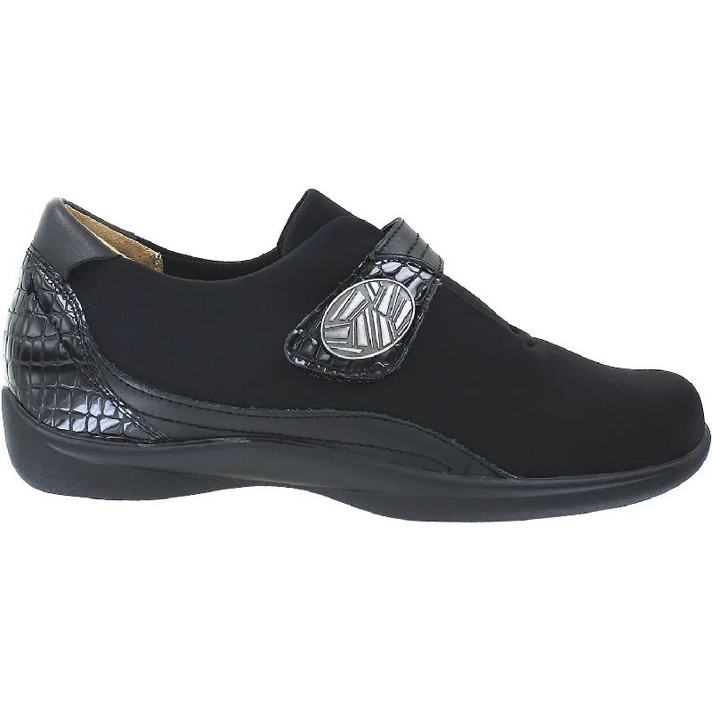 Casual shoes for casual planners-Women's Ziera Unique Black Stretch Fabric