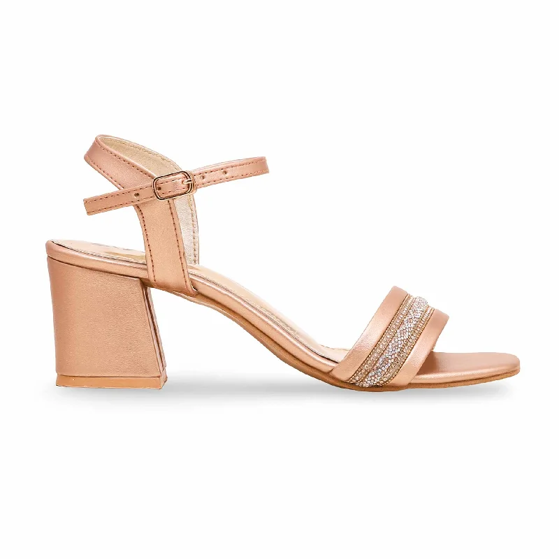 Sandals for warm comfort-Peach Fancy Sandal FN6048