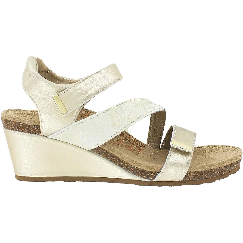 Sandals for daily soles-Women's Aetrex Brynn Gold Leather