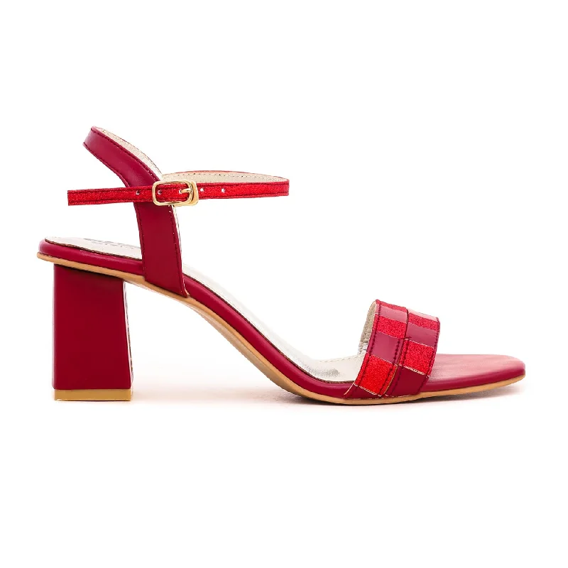 Sandals with soft heels-Maroon Fancy Sandal FN5563