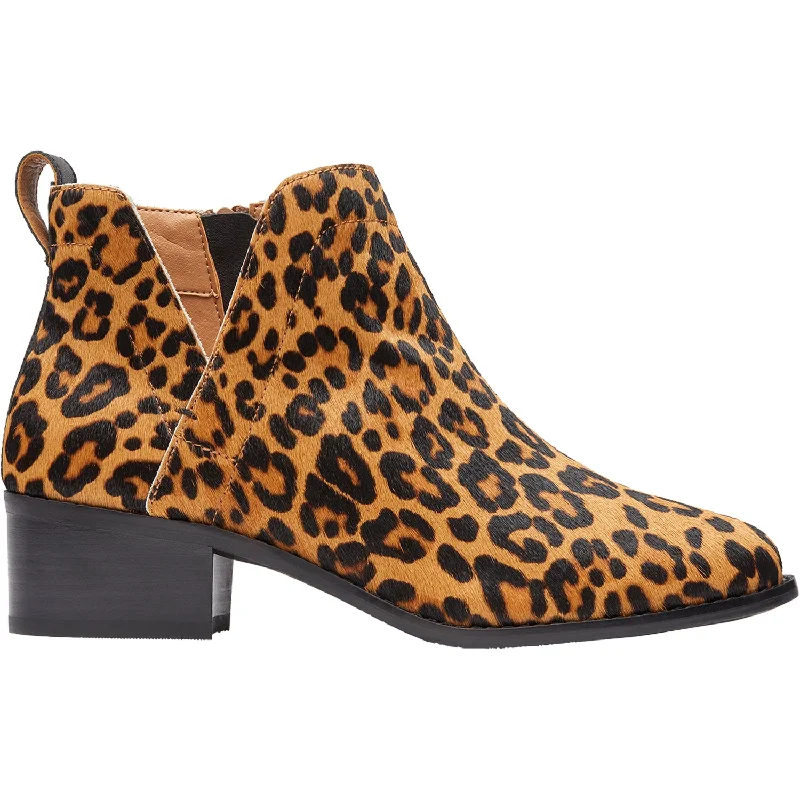 Booties for warm cozinessWomen's Vionic Clara Leopard Calf Hair