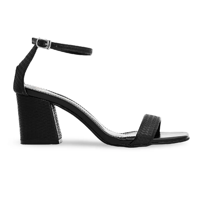 Sandals for wet heels-Black Formal Sandal FR5325