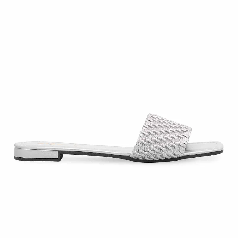 Slippers with plush paddingSilver Formal Slipper FR8214