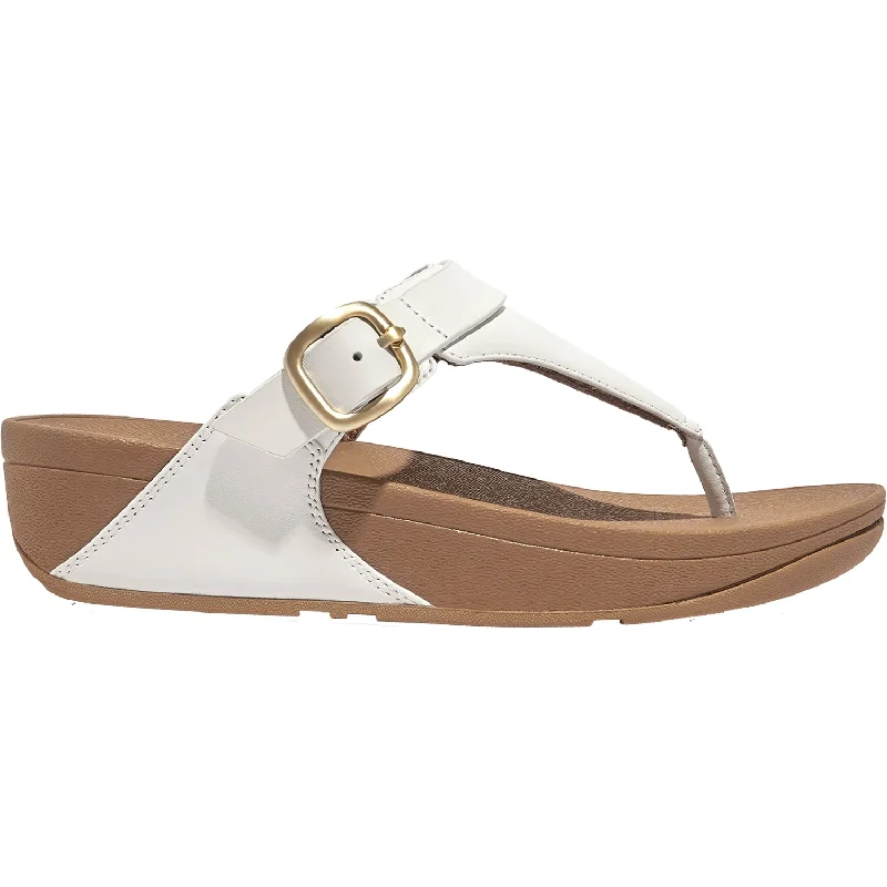 Sandals with trendy heels-Women's FitFlop Lulu Urban White Leather