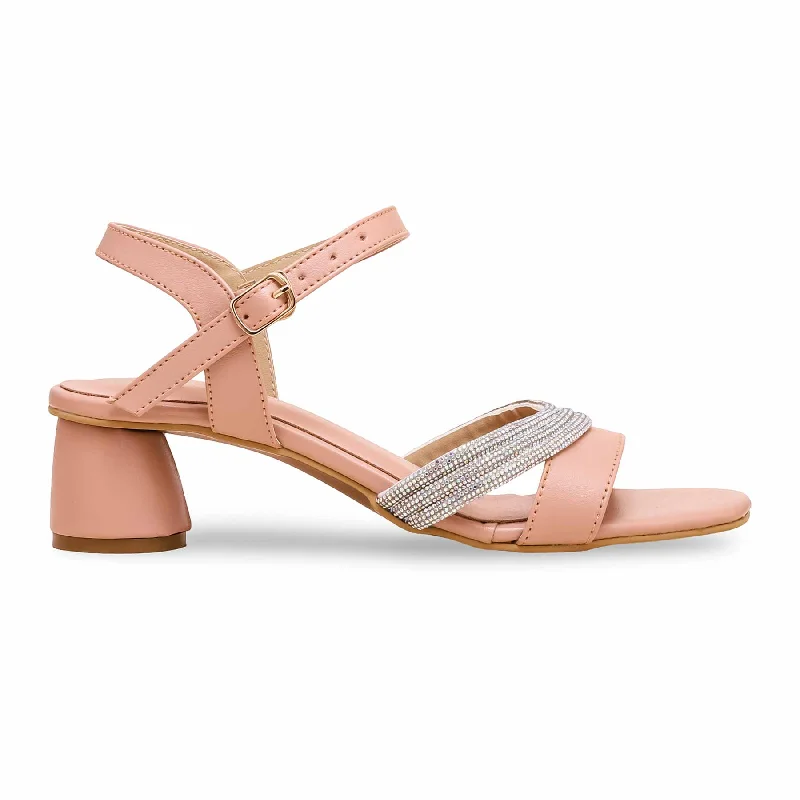 Women’s sandals with heels-Pink Fancy Sandal FN5988