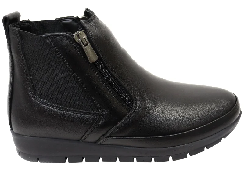 Ankle boots for urban vibes-Orizonte Eres Womens European Comfortable Leather Ankle Boots